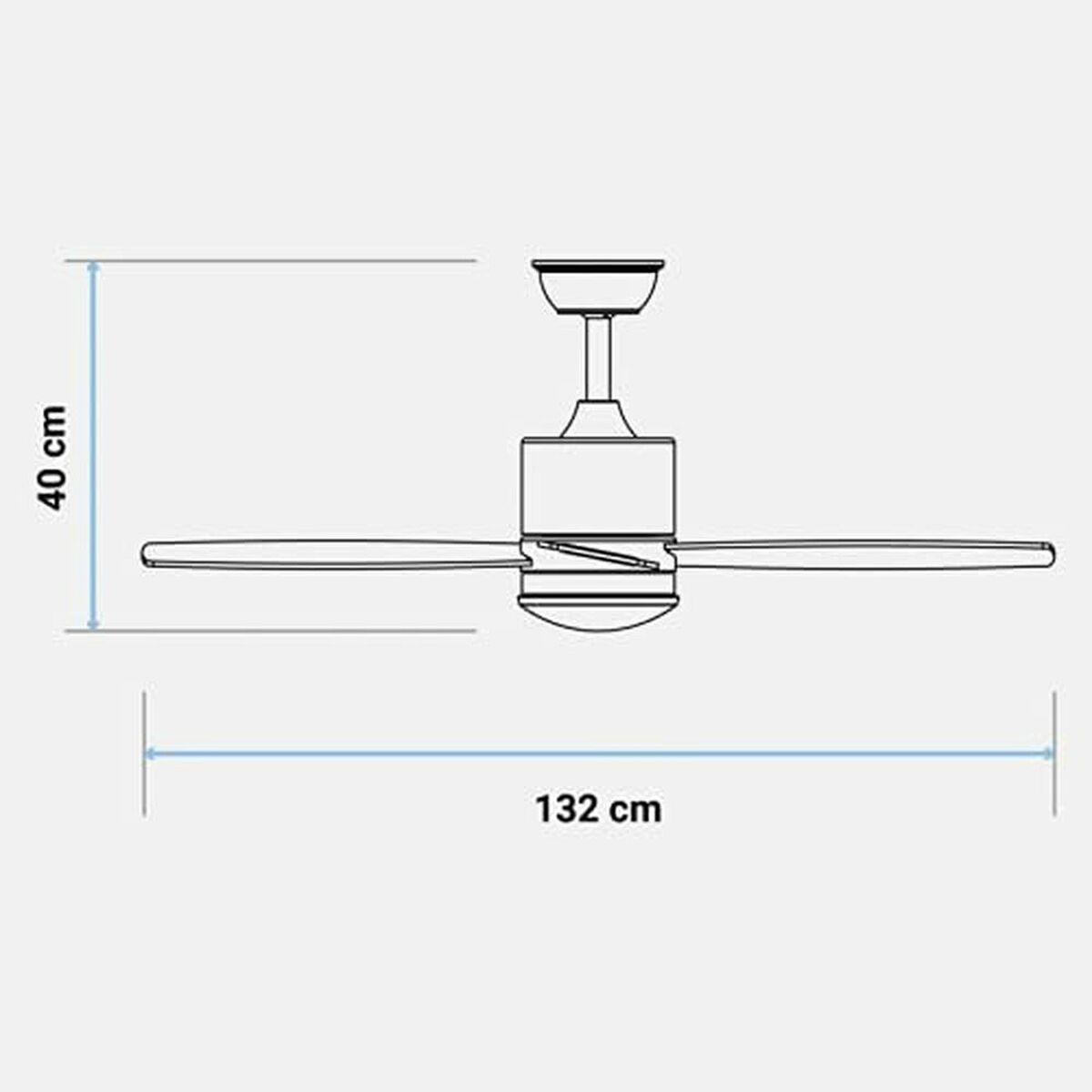 Ventilator de Tavan Universal Blue MIDI 4052W 55W Alb (132 cm)